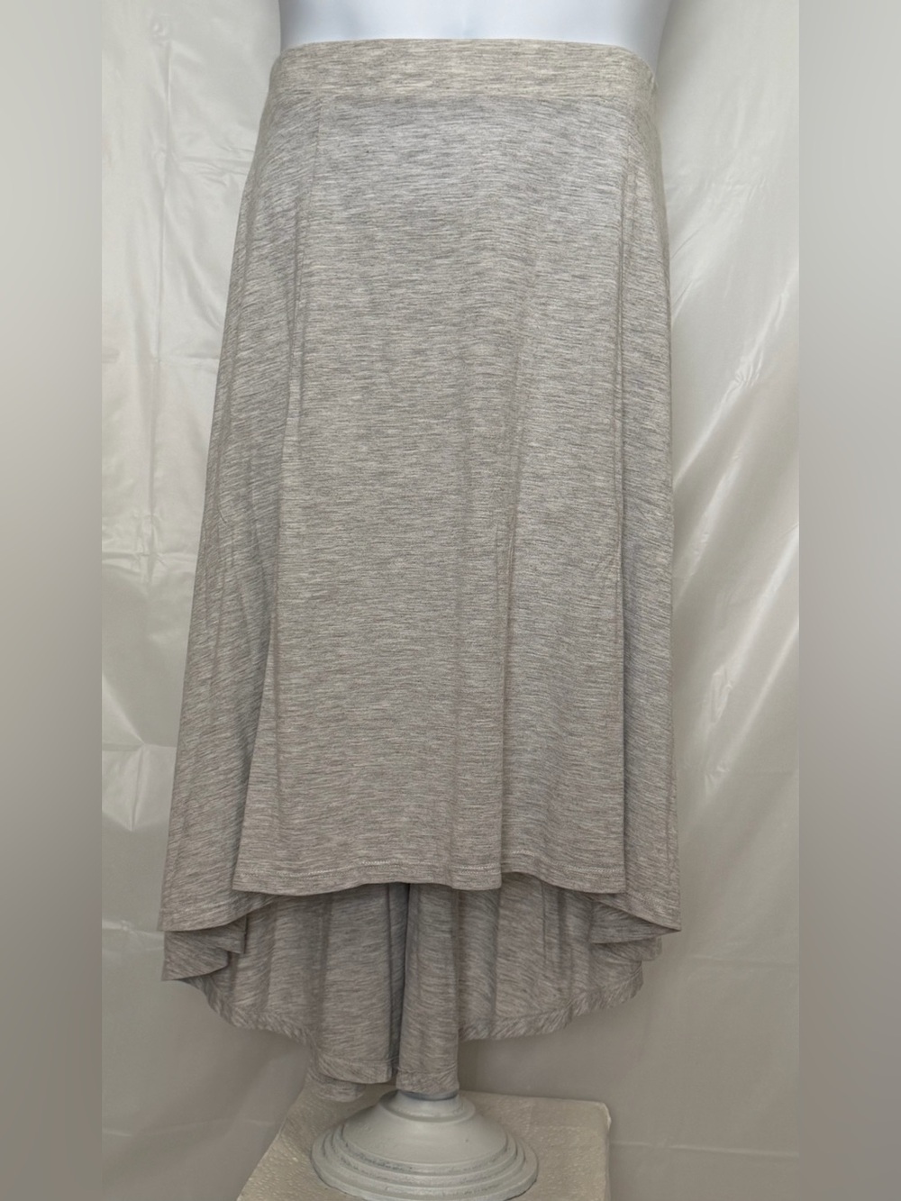 Faded Glory XXL Heather Gray Hi Low Midi Maxi Skirt